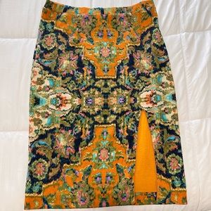 Maeve by Anthropologie slit front skirt sz L